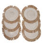 Pure Cotton Solid Pattern Table Runners, Frilled Edges, Reversible, 6-Pack