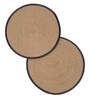 Pure Cotton Solid Pattern Table Runners, Leather-Bound, 2-Pack