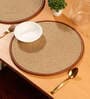 Pure Cotton Solid Pattern Table Runners, Leather-Bound, 2-Pack