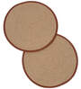 Pure Cotton Solid Pattern Table Runners, Leather-Bound, 2-Pack