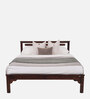 Pure Everly Solid Wood King Size Bed In Walnut Colour