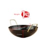Pure Iron Flat Bottom Kadai 10 Inch Heavy Gauge Iron Cookware