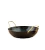Pure Iron Kadai (Wok) | 10 Inch Heavy Iron Cookware | Even Heat Distribution | Riveted Handles | Gas Stove Compatible