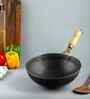 Pure Iron Round Wok Large 9 Inch Kadai