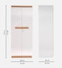 Pure Juda 2 Door Wardrobe In Frosty White Finish