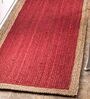 Pure Jute Red 2x5 Feet Bedside Runner