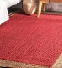 Pure Jute Red 2x5 Feet Bedside Runner