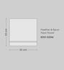Pure Snow 100% Cotton Solid 800 GSM Face Towels Pack of 4