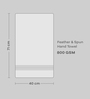 Pure Snow 100% Cotton Solid 800 GSM Hand Towels Pack of 2