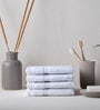 Pure Snow Bamboo and Cotton Solid 600 GSM Face Towels (4 Pc)
