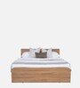 Pure Vienta King Size Bed With Box Storage In Brentwood Oak Finish