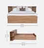 Pure Vienta Queen Size Bed In Brentwood Oak Finish