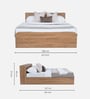 Pure Vienta Queen Size Bed With Box Storage In Brentwood Oak Finish Pure Vienta Queen Size Bed With Box Storage In Brentwood Oak Finish