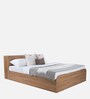 Pure Vienta Queen Size Bed With Box Storage In Brentwood Oak Finish
