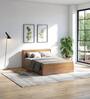 Pure Vienta Queen Size Bed With Box Storage In Brentwood Oak Finish
