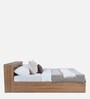 Pure Vienta Queen Size Bed With Box Storage In Brentwood Oak Finish