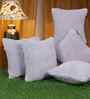 Purple Cotton Solid 16X16 Inches Cushion Covers (Pack of 5)