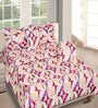 Purple & Beige Geometric 210 TC Cotton 6 Pieces Bedding Set Collection