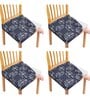 Multicolor Printed Polyester Blend 16x20 Inches Chair Covers (Pack of 4)
