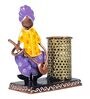 Purple & Yellow Metal Pen
Stand