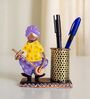 Purple & Yellow Metal Pen
Stand