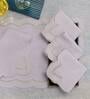Purple (16.7 x16.7 ) Cutwork Embroidered Cotton (Set of 4) Napkin Sets