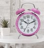 Mini Purple Analog Alarm Table Clock