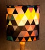 Purple  Yellow Printed Fabric Contemporary Table Lamp Shade