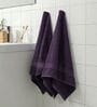 Purple 100% Cotton 380 Gsm Hand Towel 2 Pc