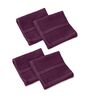 Purple 100% Cotton 400 Gsm Face Towel 4 Pc