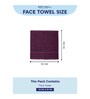 Purple 100% Cotton 400 Gsm Face Towel 4 Pc