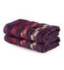 Set of 2 Purple Cotton 420 GSM Hand Towels