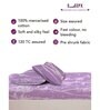 Purple Abstract 120 TC 100% Cotton Single Bed Sized Bed Sheets With 1 Pillow Cover