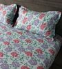 Purple 144TC Cotton Flat Super King Bedsheet with 2 Pillow Covers