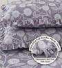 Purple Abstract 260 Tc Polycotton Double Fitted Bedsheet With 2 Pillow Covers