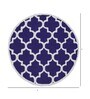 Purple and White Kazan Geometric Wool 4ft x 4ft Tufted Carpet