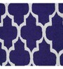 Purple and White Kazan Geometric Wool 4ft x 4ft Tufted Carpet