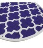 Purple and White Kazan Geometric Wool 4ft x 4ft Tufted Carpet