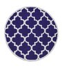 Purple and White Kazan Geometric Wool 4ft x 4ft Tufted Carpet