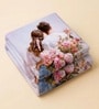 Pink 7D Digital Printed Couple Queen Size Bedsheet Sheet with 2 Matching Pillow Covers