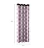 Purple Floral Polyester 5 Ft Blackout Eyelet Window Curtains (Set of 2)