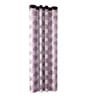 Purple Floral Polyester 5 Ft Blackout Eyelet Window Curtains (Set of 2)