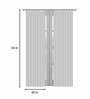 Purple Polyester Velvet Geometric 7FT Light Filtering Eyelet Door Curtains (Pack of 1)