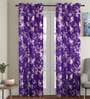 Purple Blackout Polyester 9 feet Eyelet Long Door Curtains Set of 2