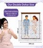 Purple Blue Cotton Floral 120 Gsm Double Dohar