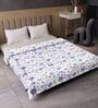 Purple Blue Cotton Floral 120 Gsm Double Dohar