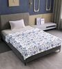 Purple Blue Cotton Floral 120 Gsm Single Dohar