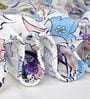 Purple Blue Floral 144 Tc Cotton Elastic Fitted Single Bedsheet With Pillowcover
