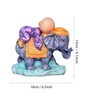 Purple Blue Polyresin 6.2 Inches Monk  Idol Statue