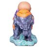 Purple Blue Polyresin 6.2 Inches Monk  Idol Statue